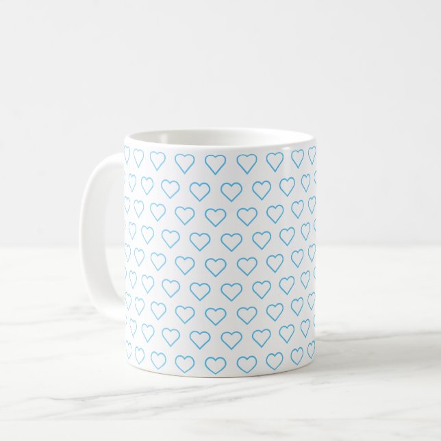 Anpassningsbar Färg Coffee Mugg med hearts - Kärle (Framsida vänster)