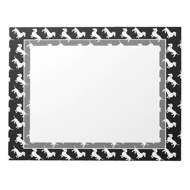 Anpassningsbar Färg Dachshund Mönster Anteckningsblock (Framsida)