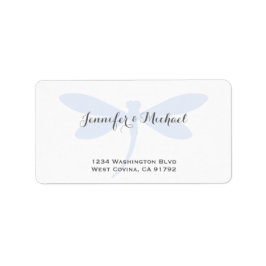 Anpassningsbar Färg Dragonfly-adressetikettmall Adressetikett