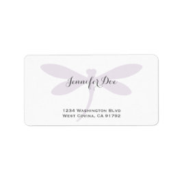 Anpassningsbar Färg Dragonfly-adressetikettmall Adressetikett