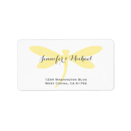 Anpassningsbar Färg Dragonfly-adressetikettmall Adressetikett