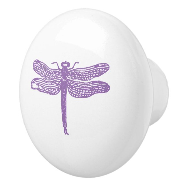 Anpassningsbar Färg Dragonfly Ceramic Knob Knopp (Höger)