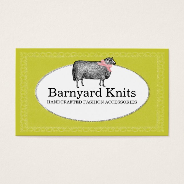 Anpassningsbar färg fårullgarn av trikå 2 visitkort (Framsidan)