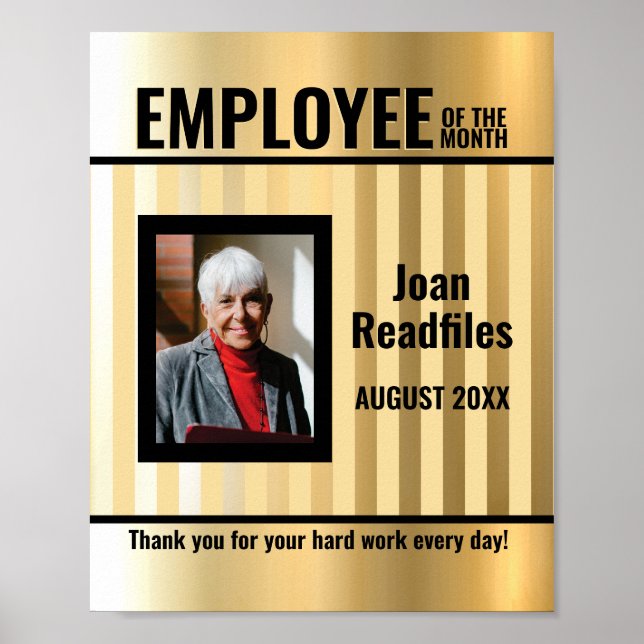 Anpassningsbar färg fotoanställd för visning av må poster (Framsidan)