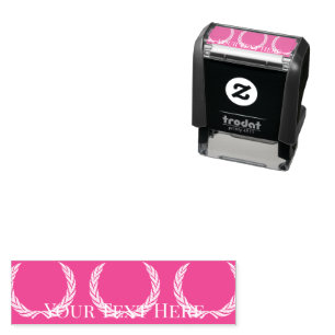 Anpassningsbar Färg Fuchsia Self Inking Rubber Fri Självfärgande Stämpel