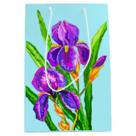 Anpassningsbar Färg Gift Bag Irises - Flowers