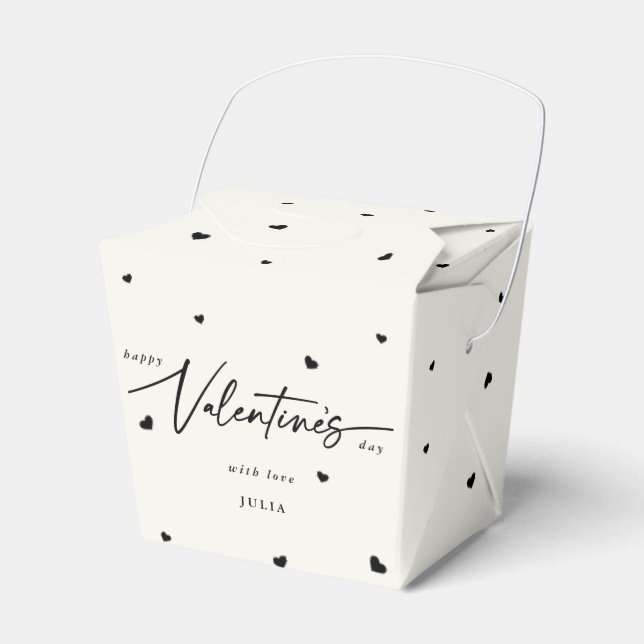 Anpassningsbar Färg Glad Alla hjärtans dag + Hjärt Presentaskar (Framsidan Sidan)