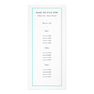 Anpassningsbar Färg Gräns - Teal Modern rackadap Reklamkort