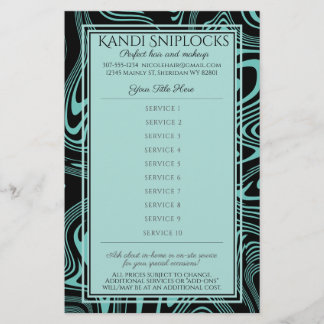 Anpassningsbar färg hårstilist nagel makeup artist flygblad