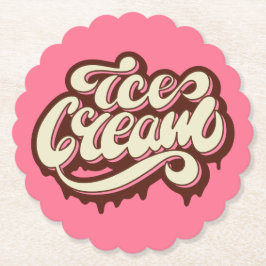 Anpassningsbar färg Ice Cream underlägg Papper