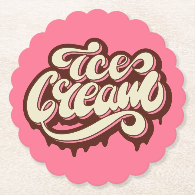 Anpassningsbar färg Ice Cream underlägg Papper (Framsida)