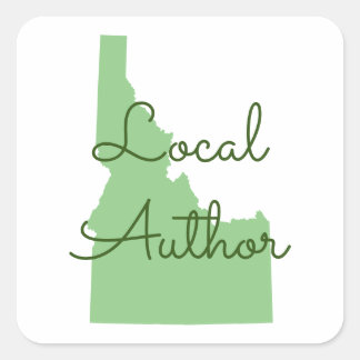 Anpassningsbar Färg Idaho Local Author Fyrkantigt Klistermärke