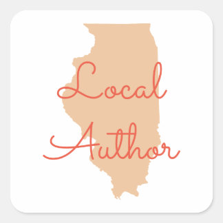 Anpassningsbar Färg Illinois Local Author Fyrkantigt Klistermärke
