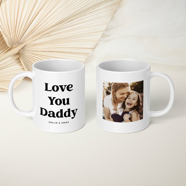 Anpassningsbar Färg | Kärlek dig pappa med Photo Kaffemugg (Skapare uppladdad)