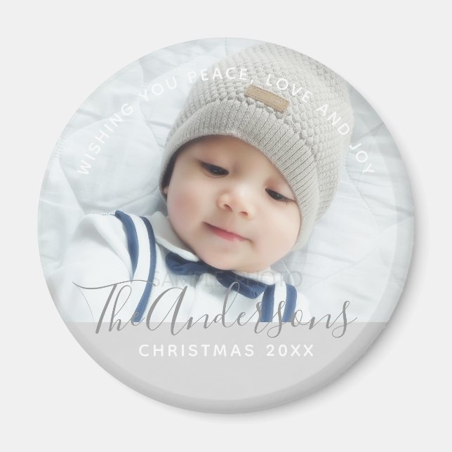 Anpassningsbar Färg med Anpassningsbar Foto och te Magnet (Framsidan)