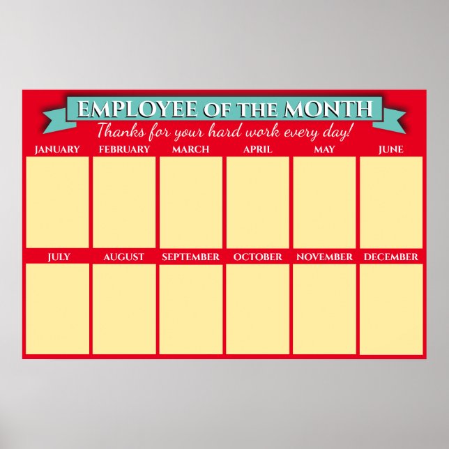 Anpassningsbar färg medarbetare fotoanställd i mån poster (Framsidan)