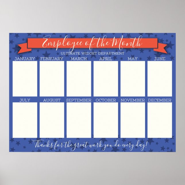 Anpassningsbar färg medarbetare i visningen för må poster (Framsidan)