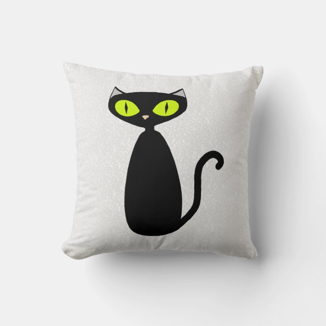 Anpassningsbar Färg Mod Cat Pillow Kudde (Framsida)