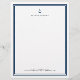 Anpassningsbar Färg Modern Classic Anchor-Personli Brevhuvud