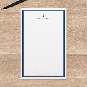 Anpassningsbar Färg Modern Classic Anchor-Personli Brevpapper