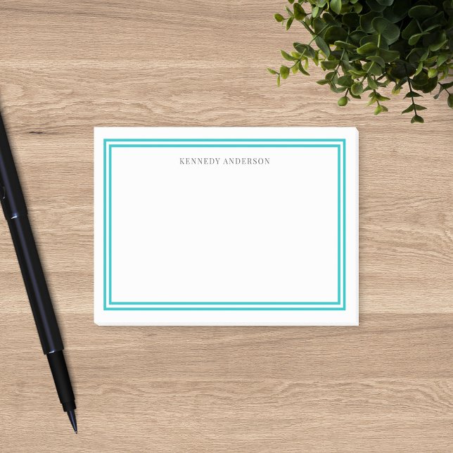 Anpassningsbar Färg Modern Classic Gräns Personlig Post-it Block (Skapare uppladdad)