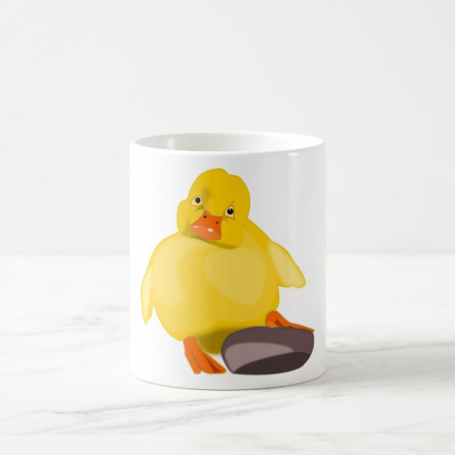 Anpassningsbar Färg Mugg med urtagen Gult Duckling (Center)