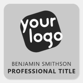 Anpassningsbar Färg Namn Titel Lägg till Logotypen Fyrkantigt Klistermärke