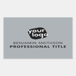 Anpassningsbar Färg Namn Titel Lägg till Logotypen Rektangulärt Klistermärke