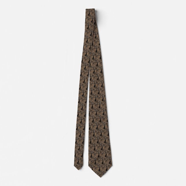 Anpassningsbar Färg Nature Träd Neck Tie - Brown Slips (Baksida)