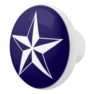 Anpassningsbar färg nautical star keramisk knopp