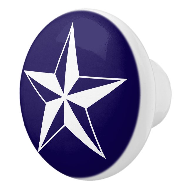 Anpassningsbar färg nautical star keramisk knopp (Höger)