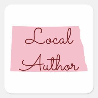 Anpassningsbar Färg North Dakota Local Author Fyrkantigt Klistermärke