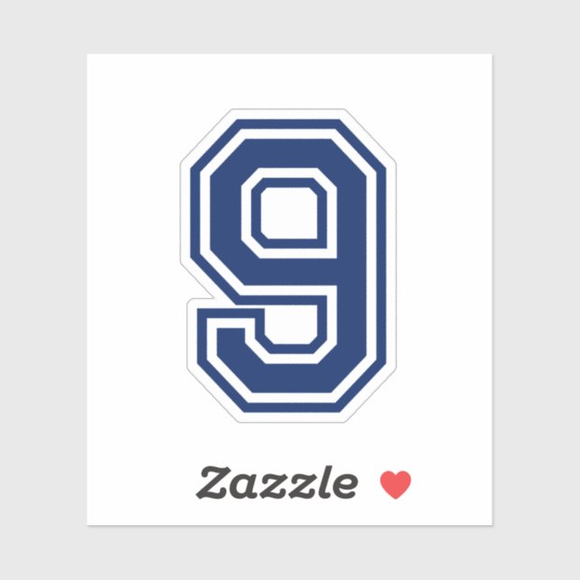 Anpassningsbar färg nummer 9, idrottshögskoletecke klistermärken (Ark)