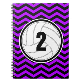 Anpassningsbar Färg och SMS Volleyball Chevron - b Anteckningsbok