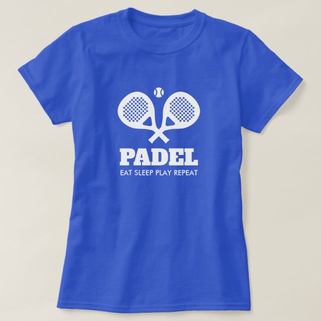 Anpassningsbar färg padel tennis t shirts för kvin (Design framsida)