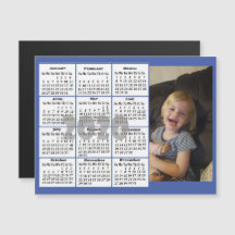 Anpassningsbar Färg Photo Mini Calendar