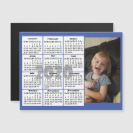 Anpassningsbar Färg Photo Mini Calendar Magnetisk Inbjudningskort