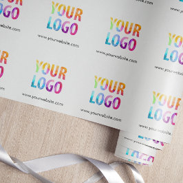 Anpassningsbar Färg PR Business Logotyp Branded Presentpapper