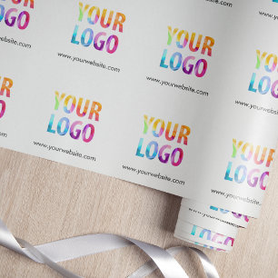 Anpassningsbar Färg PR Business Logotyp Branded Presentpapper