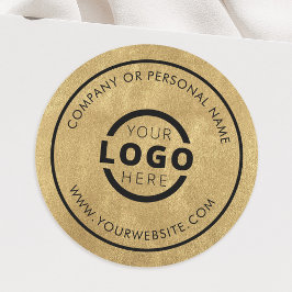 Anpassningsbar Färg PR Business Logotyp Branded Runt Klistermärke