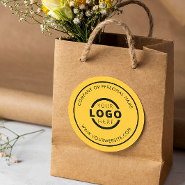 Anpassningsbar Färg PR Business Logotyp Branded Runt Klistermärke