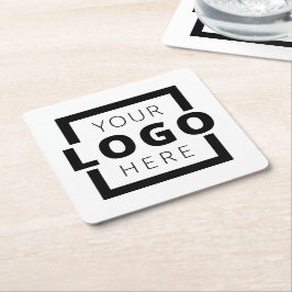 Anpassningsbar Färg PR Business Logotyp Branded Underlägg Papper Kvadrat