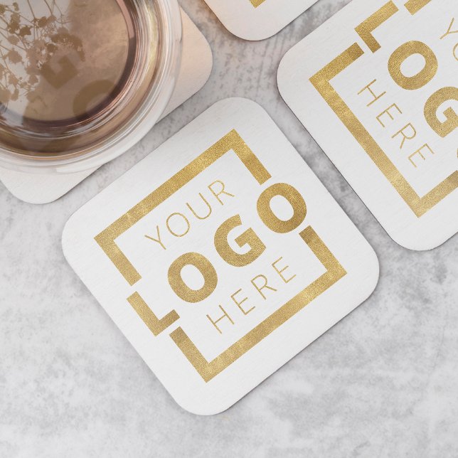 Anpassningsbar Färg PR Business Logotyp Branded Underlägg Papper Kvadrat (Skapare uppladdad)