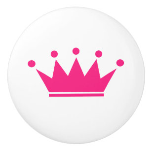 Anpassningsbar färg prinsessan krona rund pull-kna knopp