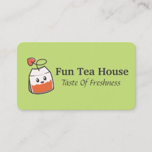 Anpassningsbar Färg Roligt Tea Bag 3,5 x 2,0 tum Visitkort