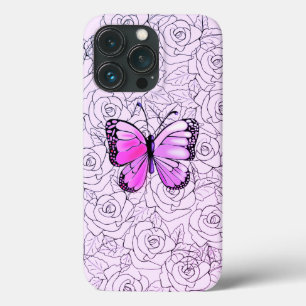 Anpassningsbar Färg - Rosa Lila Butterfly och Ro