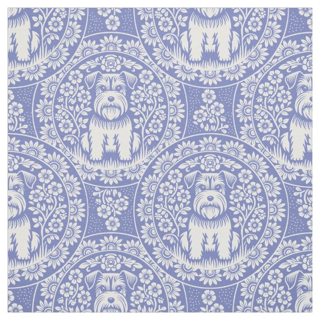 Anpassningsbar Färg Schnauzers eller Blommigt för  Tyg (Provkarta)