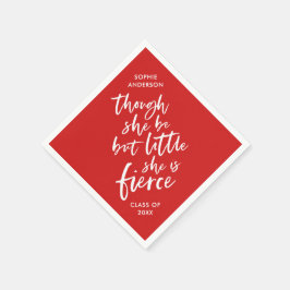 Anpassningsbar Färg Script Little but Fierce Shake Pappersservett