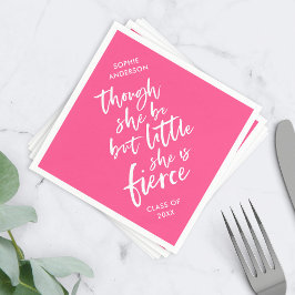 Anpassningsbar Färg Script Little but Fierce Shake Pappersservett