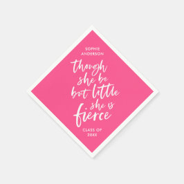 Anpassningsbar Färg Script Little but Fierce Shake Pappersservett